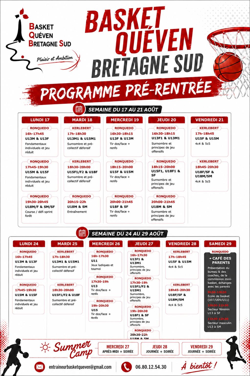 Programme de Pré-rentrée